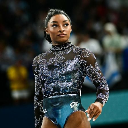 Simone Biles competes in the 2024 Olympics in Paris