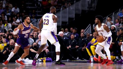 LeBron and son Bronny James make joint NBA debut