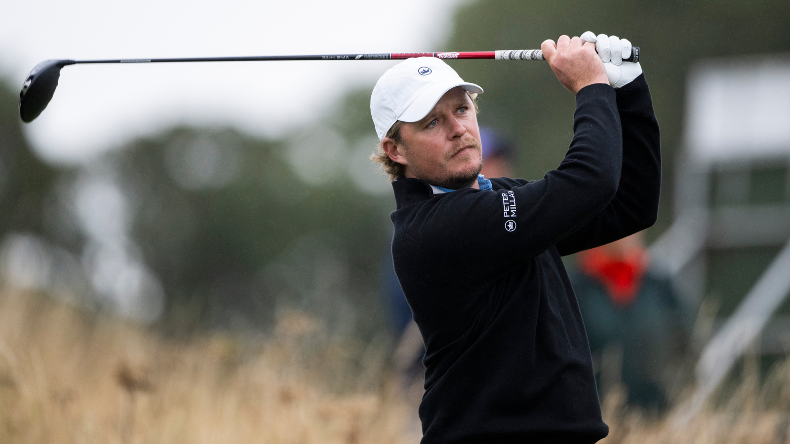 Eddie Pepperell hits a driver off the tee