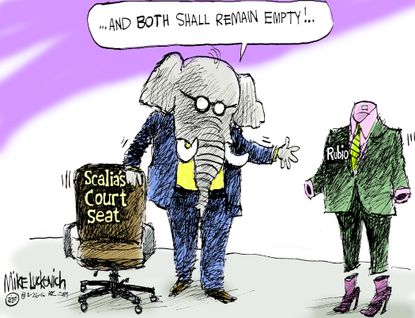 Political Cartoon U.S. GOP Establishment