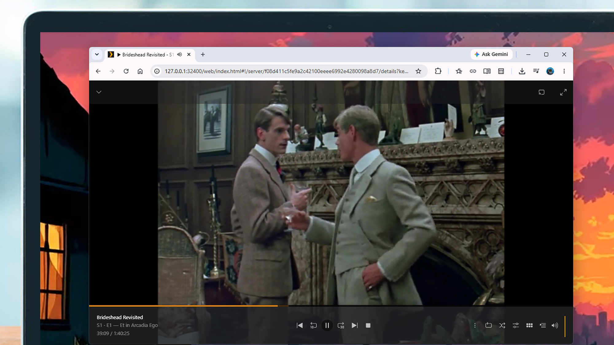 A laptop screen showing the Plex interface
