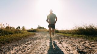 Man running in hot weather