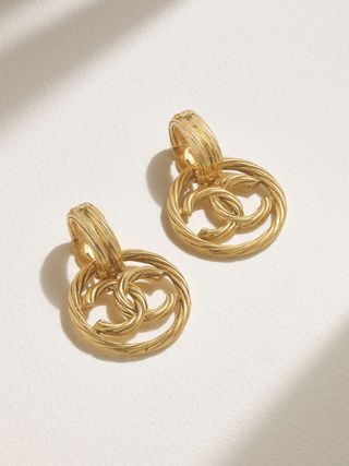 Gold-Plated Hoop Clip Earrings