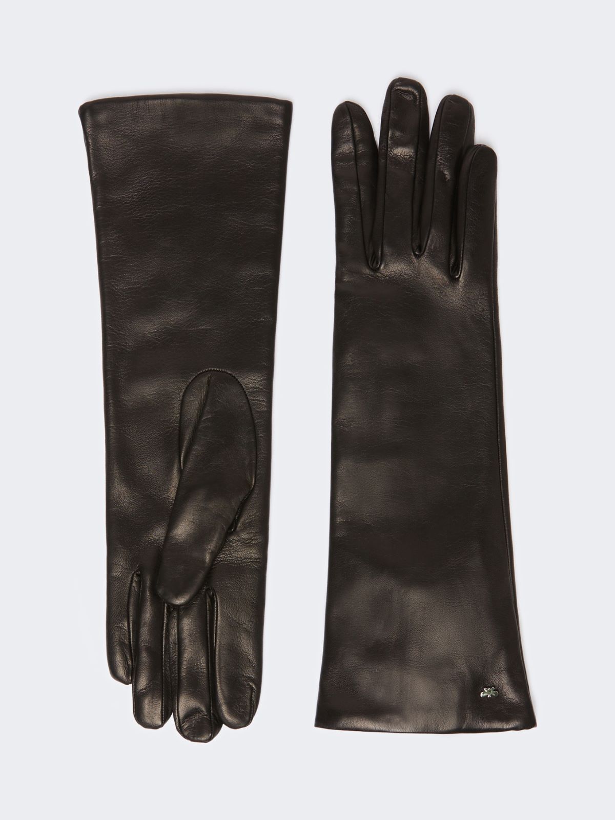 Medium-Length Nappa Leather Gloves - Black