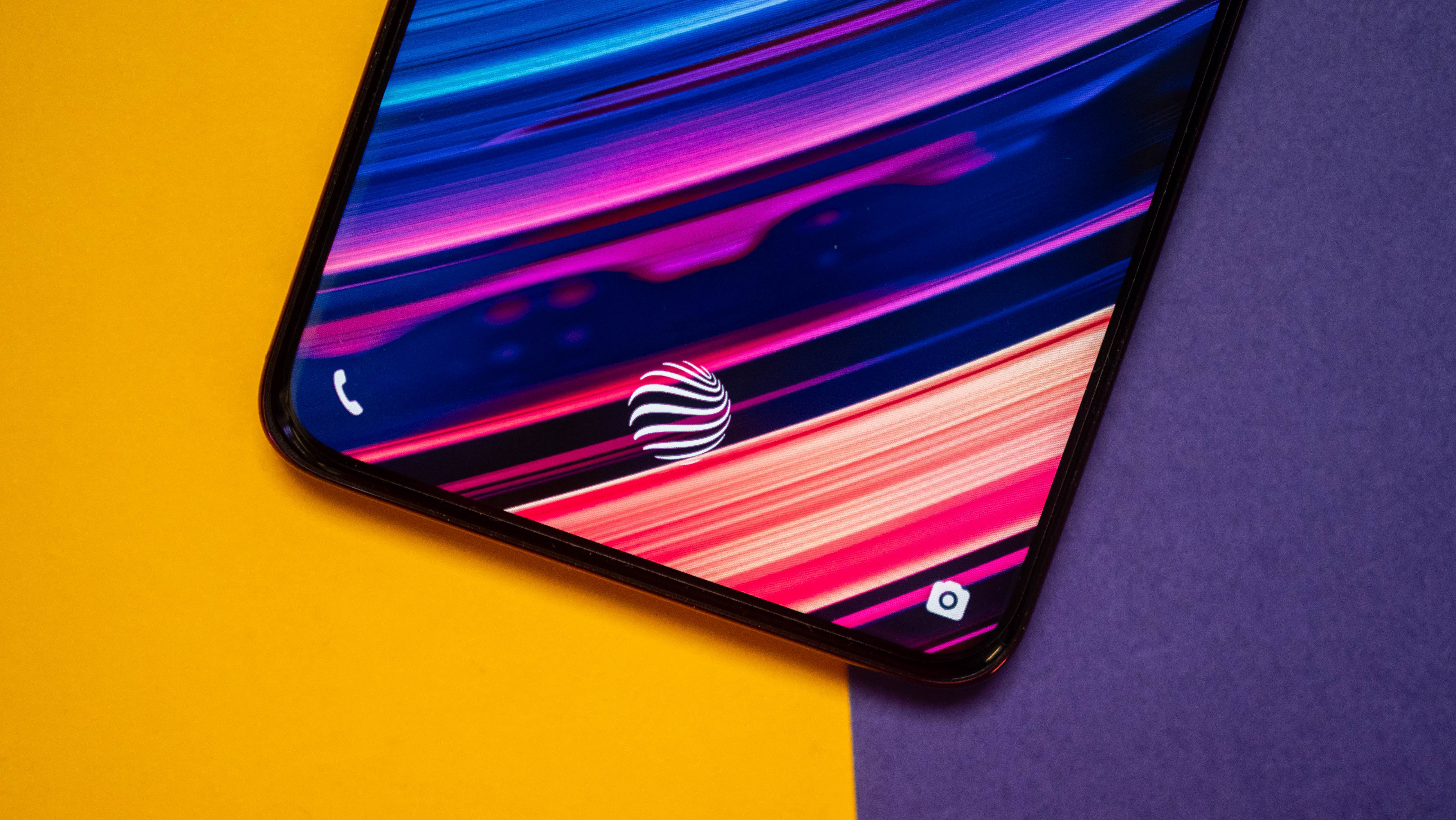 Vivo V50 against colorful background