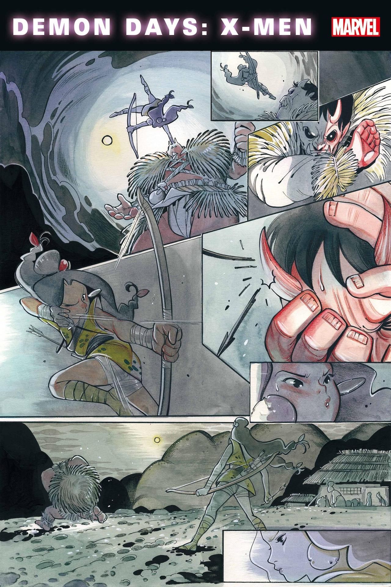 Page from Demon Days: X-Men #1 by Peach Momoko