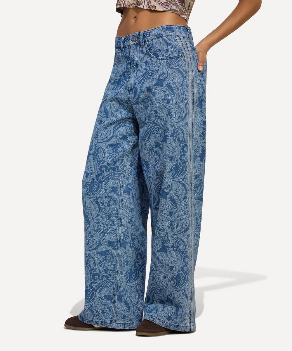 X Liberty London Firebird Mid-Rise Straight Denim Trousers