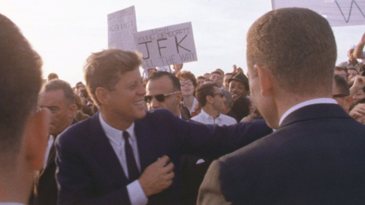 John F. Kennedy arriving in Texas in JFK: One Day in America