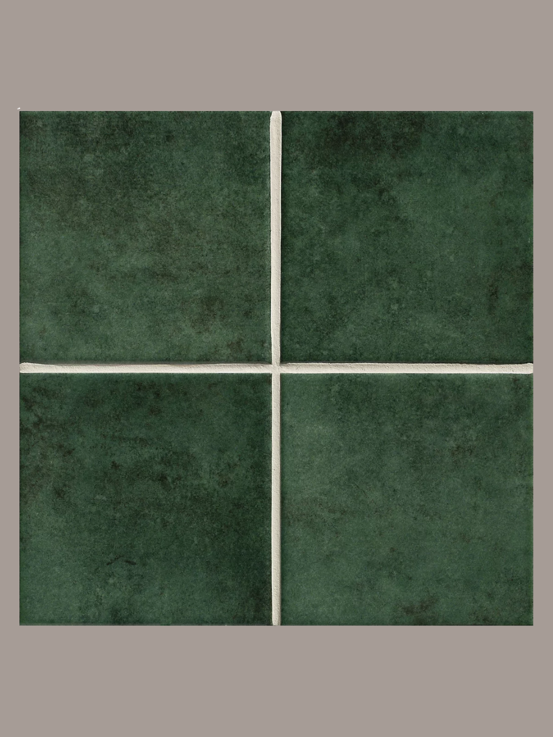 A set of green gloss zellige tiles from Ca'Pietra