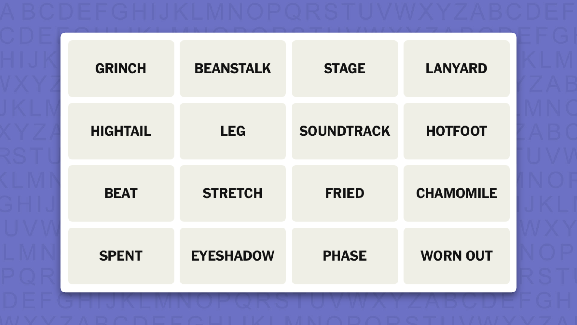 NYT Connections hints for game 1161 on a purple background