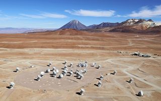 ALMA Array from the Air Space Wallpaper