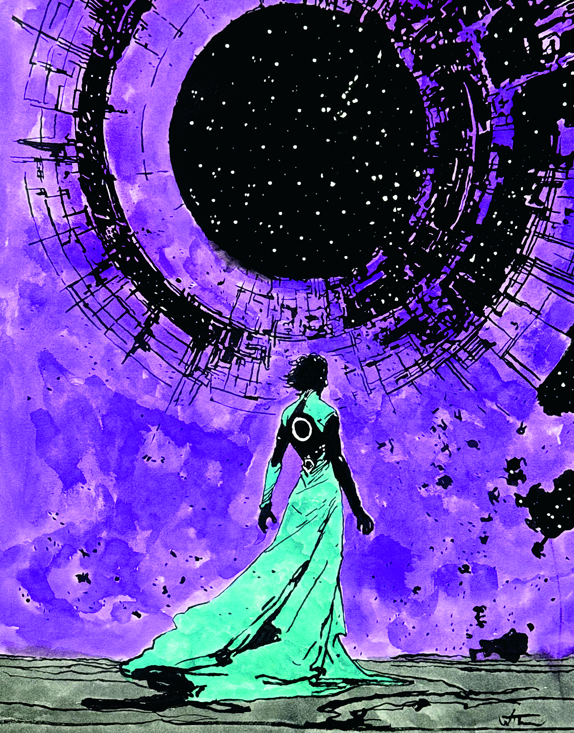 This artist created a ‘Southern American sumi-e’ art style using sumi and Diamine ink on Bristol vellum