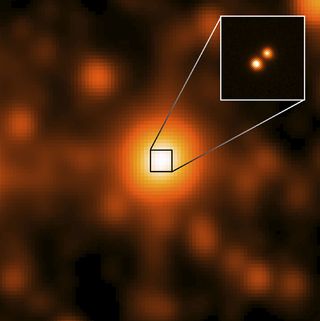 WISE J104915.57-531906 is at the center of the larger image, which was taken by the NASA's Wide-field Infrared Survey Explorer (WISE). This is the closest star system discovered since 1916, and the third closest to our sun. It is 6.5 light-years away.