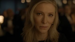 A close-up of Cate Blanchett as Catherine Ravenscroft during the Apple TV Plus show, Disclaimer.