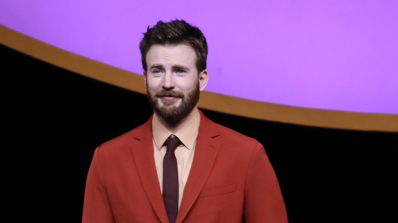 Actor Chris Evans attends &#039;Avengers: Endgame&#039; premiere at Shanghai Oriental Sports Center on April 18, 2019 in Shanghai, China.