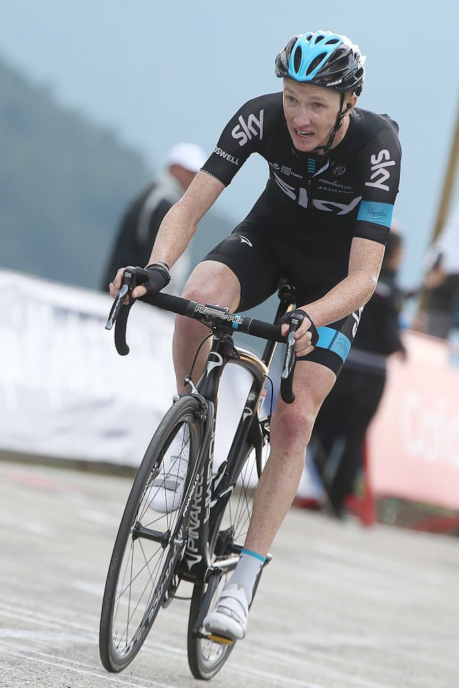 Ian Boswell (Team Sky) on his way to third place during stage 11 of the 2015 Vuelta a Espana.