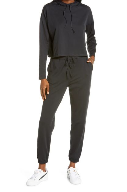 Girlfriend Collective Relaxed Hoodie + Slim Straight Joggers