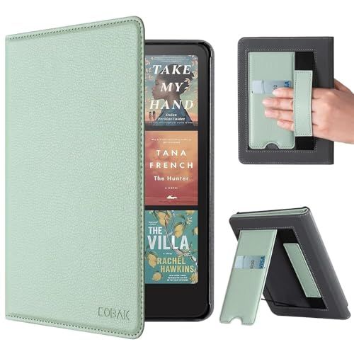 PU leather cover with card slot, hand strap and stand