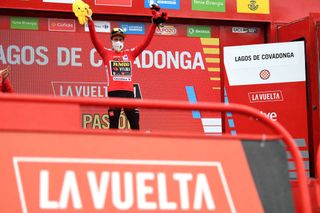 Vuelta a España 2021: Primož Roglič celebrates his stage win at the Lagos de Covadonga