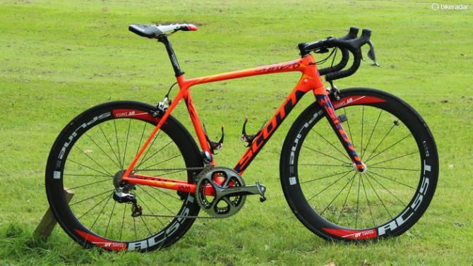 Sylvain Chavanel of IAM Cycling has a custom-painted Scott Addict for this year's Tour de France