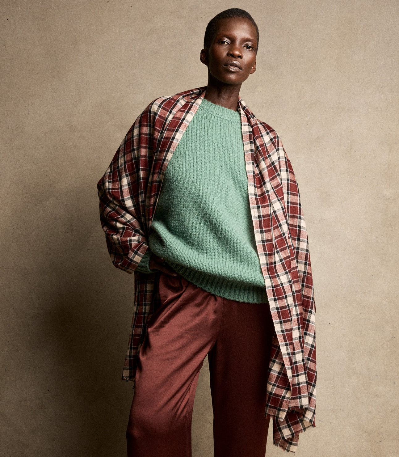 Pashmina Scarf -- Norfolk Plaid