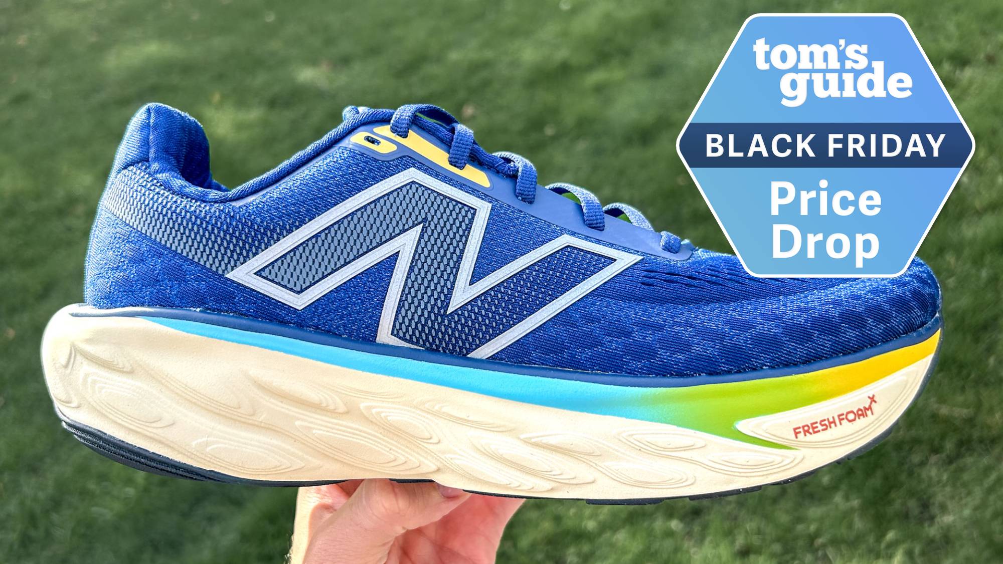 New Balance Fresh Foam X 1080v14 running shoes in hand