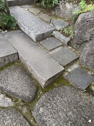 Stone steps on the ground