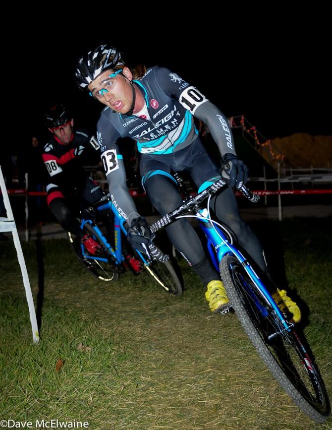 Jamey Driscoll (Raleigh Clement) making a tight turn while in 4th place