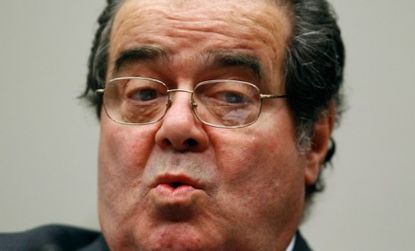 Justice Antonin Scalia will be helping Michele Bachmann's conservative caucus brush up on their constitutional know-how. 