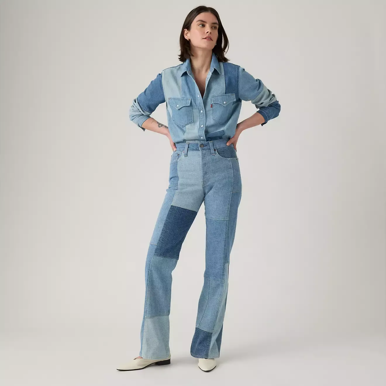 Levi, Wedgie Bootcut Patchwork Women's Jeans