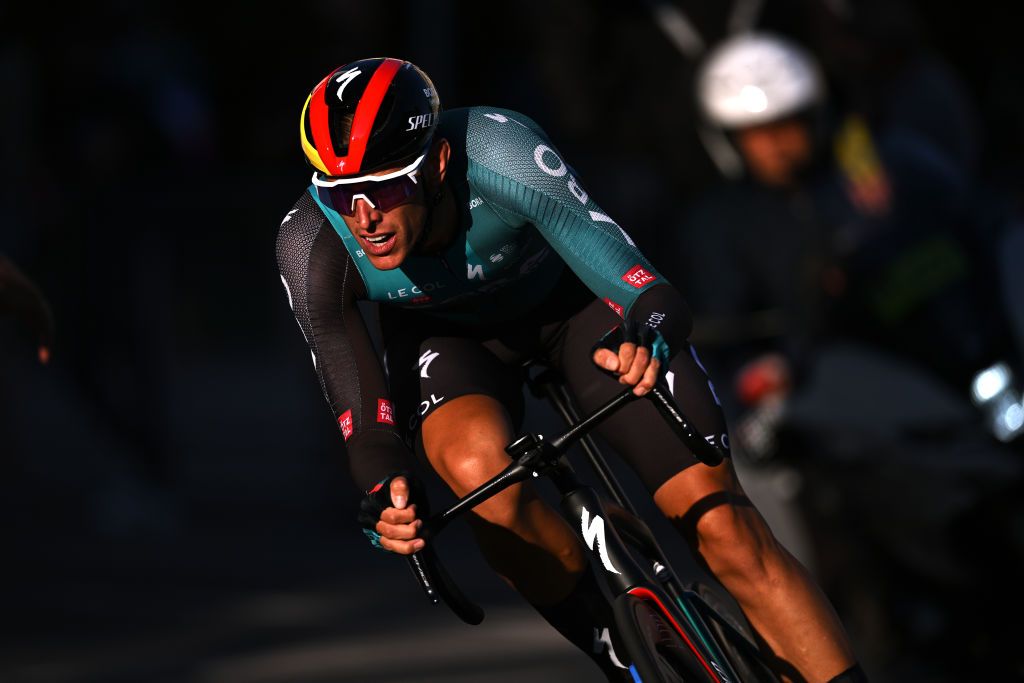 WEIMAR GERMANY AUGUST 24 Nils Politt of Germany and Team Bora Hansgrohe sprints during the 37th Deutschland Tour 2022 Prologue a 26km individual time trial from Weimar to Weimar DeineTour on August 24 2022 in Weimar Germany Photo by Stuart FranklinGetty Images