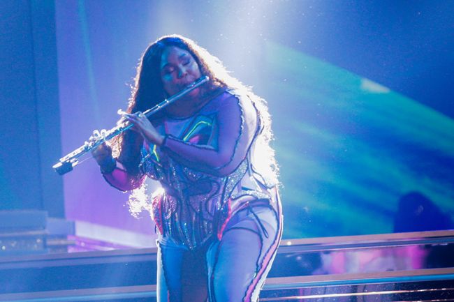 Lizzo performs during the 62nd Annual Grammy Awards on Jan. 26, 2020 in Los Angeles.