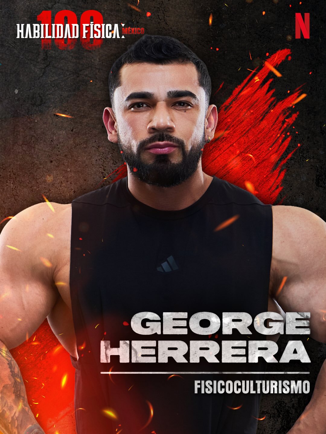 Contestant George Herrera on Netflix's 'Physical 100: Mexico'