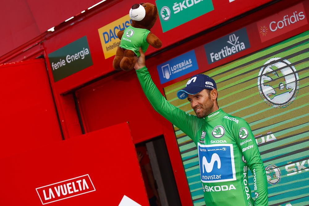 Alejandro Valverde back in green after stage 11 at the Vuelta