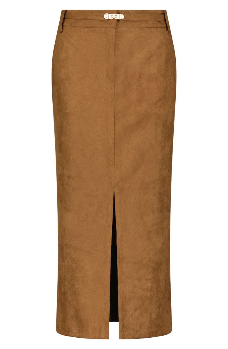 Kendra Sueded Midi Skirt