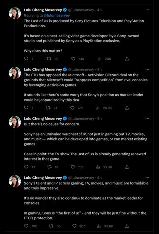 Lulu Cheng Meservey tweets about The Last of Us on HBO