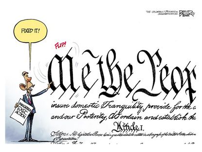 Cagle Obama cartoon executive action immigration