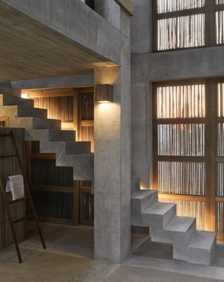 Casa Carrizo by BAAQ concrete stairs