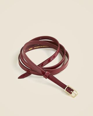 Thin Patent Leather Belt