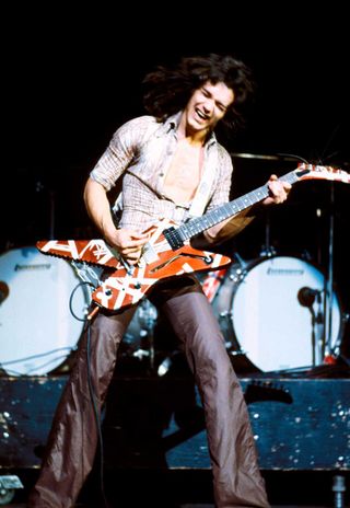 Eddie Van Halen playing an Ibanez Destroyer onstage