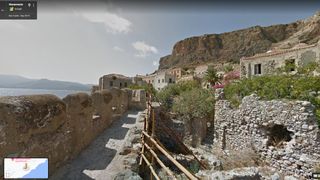 Google Maps shot of Greek town 