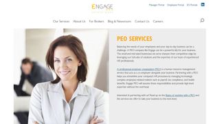 Engage PEO website screenshot