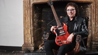 Tony Iommi with his signature Gibson SG