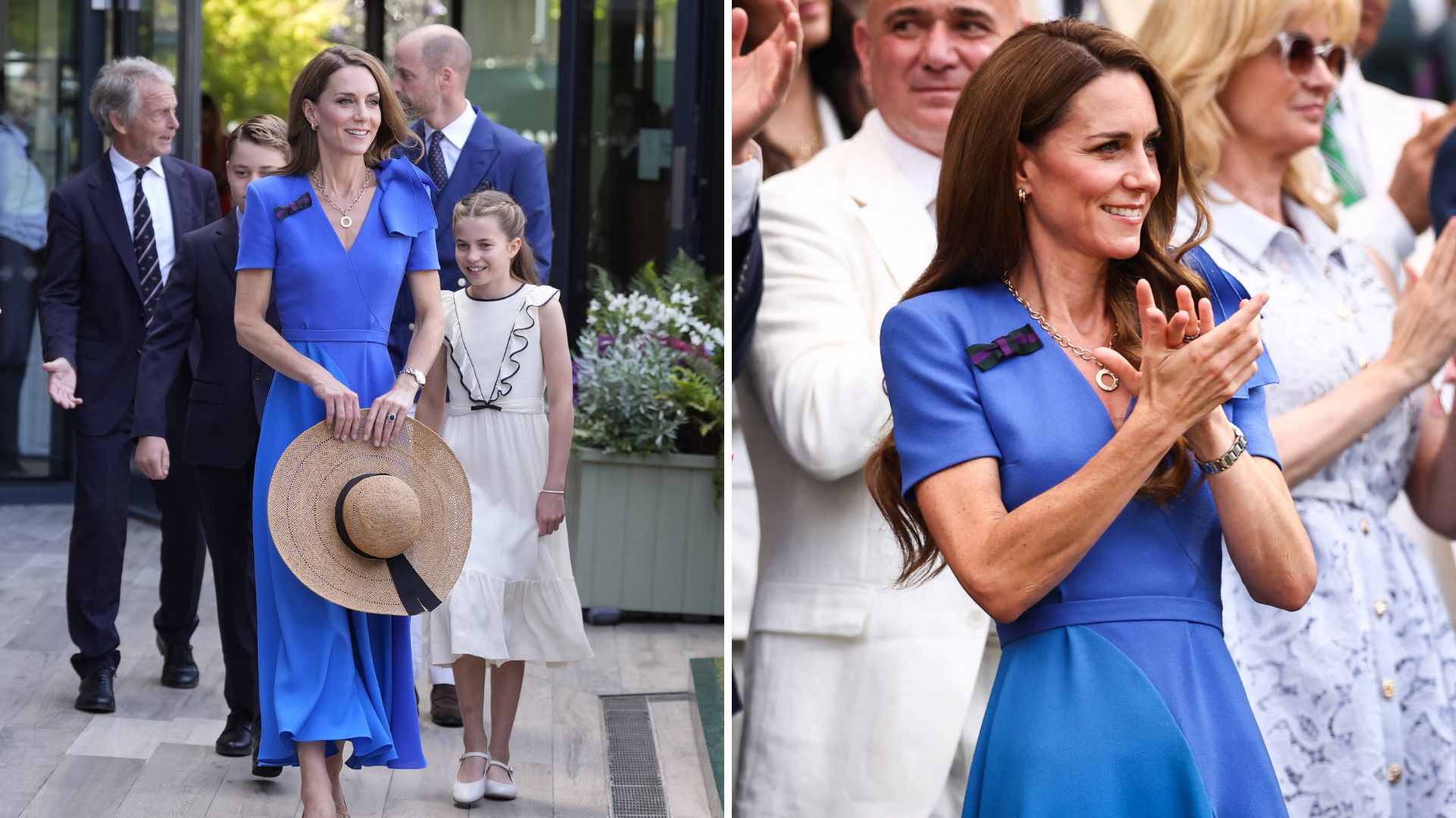 Two images of the Princess of Wales at Wimbledon 2025