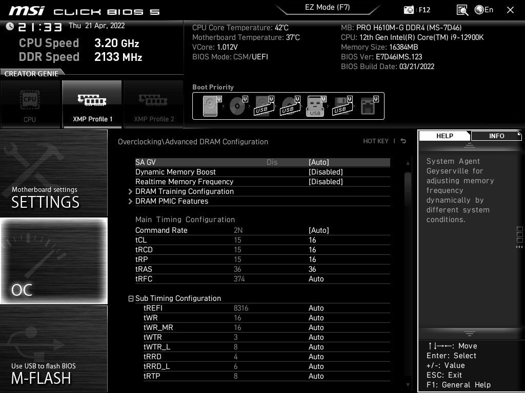 MSI Pro H610M-G DDR4