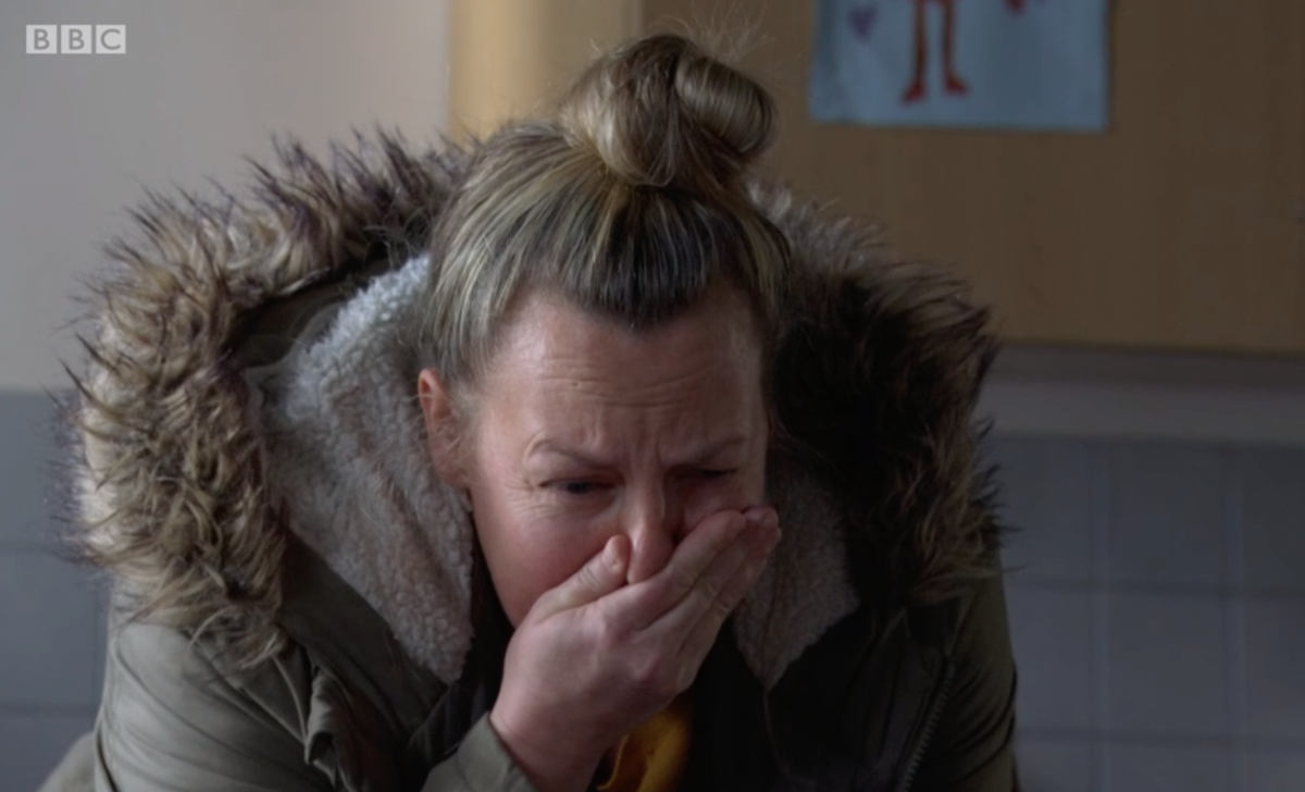 EastEnders Karen upset about Bronson