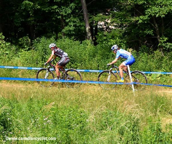 Marie-Helene Premont and Georgia Gould attack on the start section