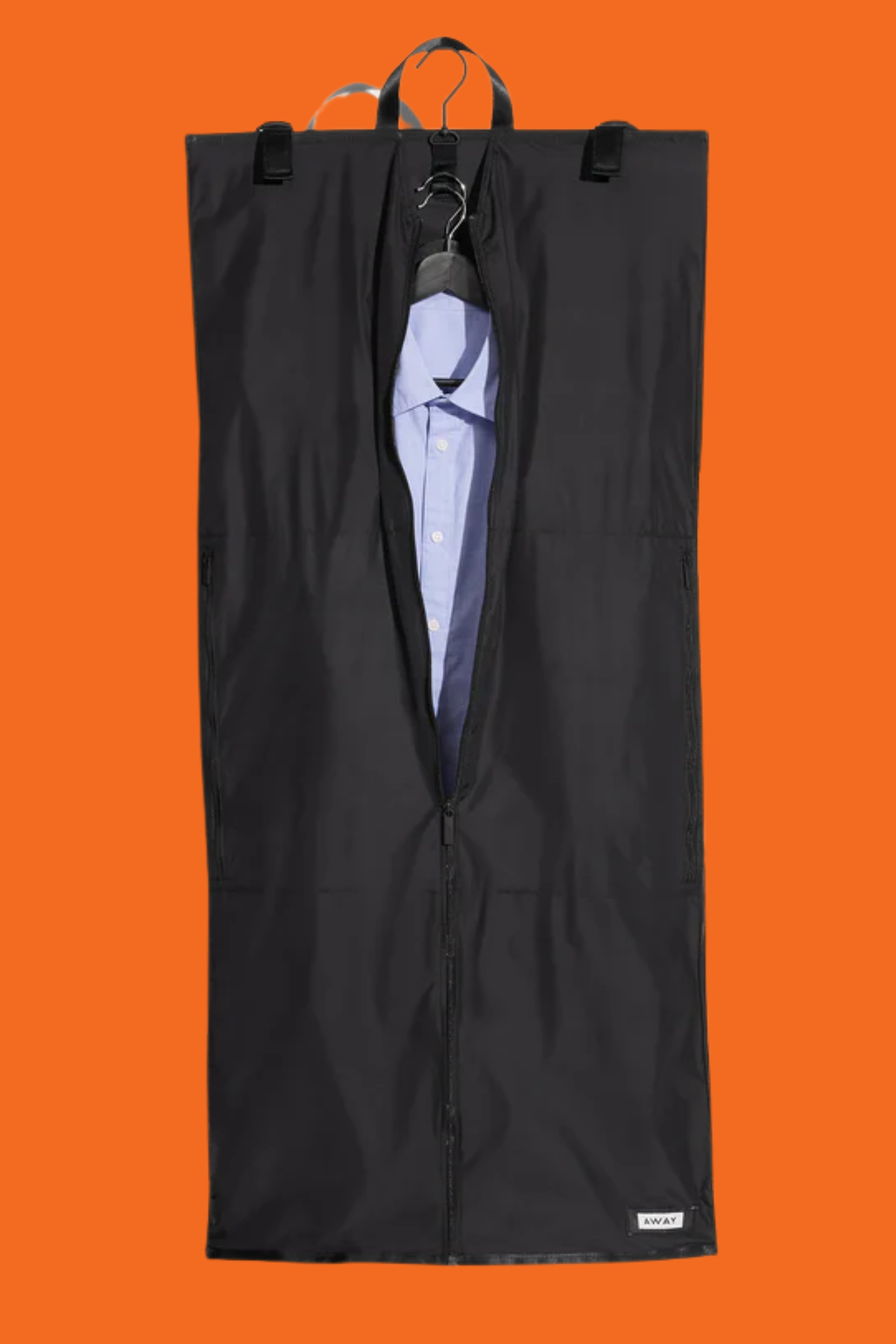 A black garment sleeve