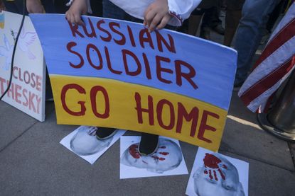 A California anti-war protest