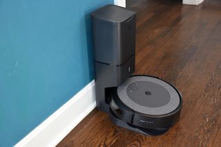 The iRobot Roomba i3+ charging